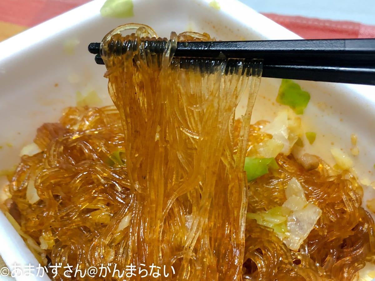 ピーヤング　激辛春雨ＥＮＤの麺リフト